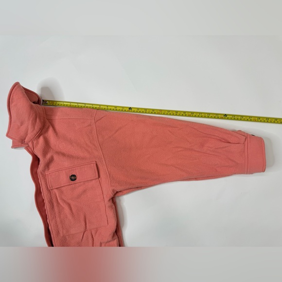 Pink Shacket Brushed Oversized Long Sleeve Button Down Shirt Jacket Fleece Plaid - Picture 14 of 17